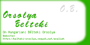 orsolya belteki business card